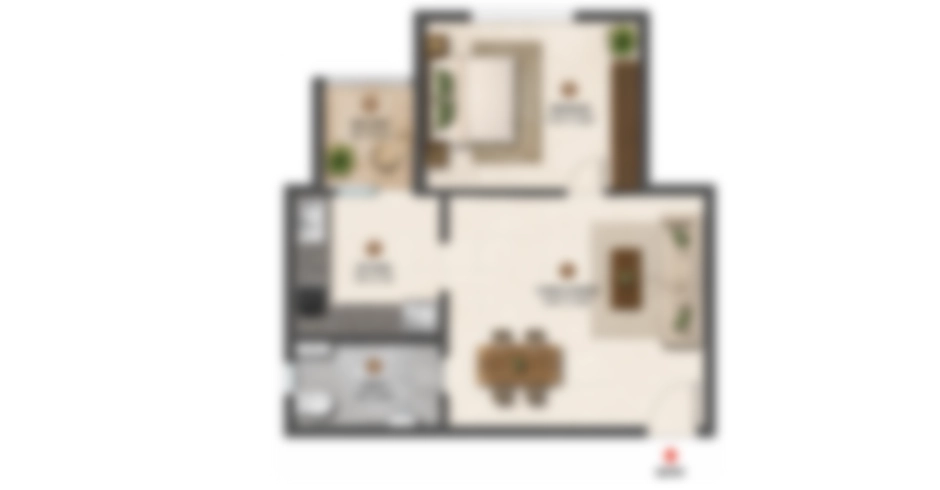 House Of Hiranandani Borivali 3 BHK Floor Plan