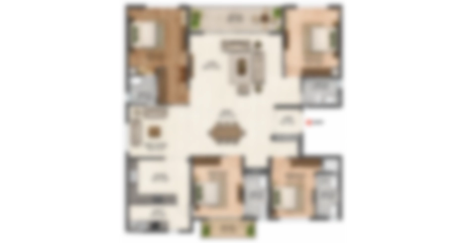 House Of Hiranandani Borivali 5 BHK Floor Plan